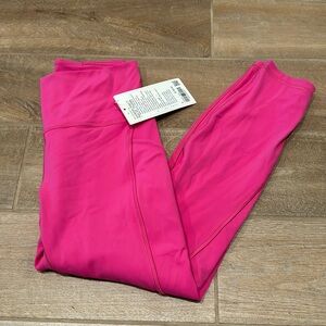 Women’s lululemon align pant 25”, pockets, pink, high rise, size 8, brand new